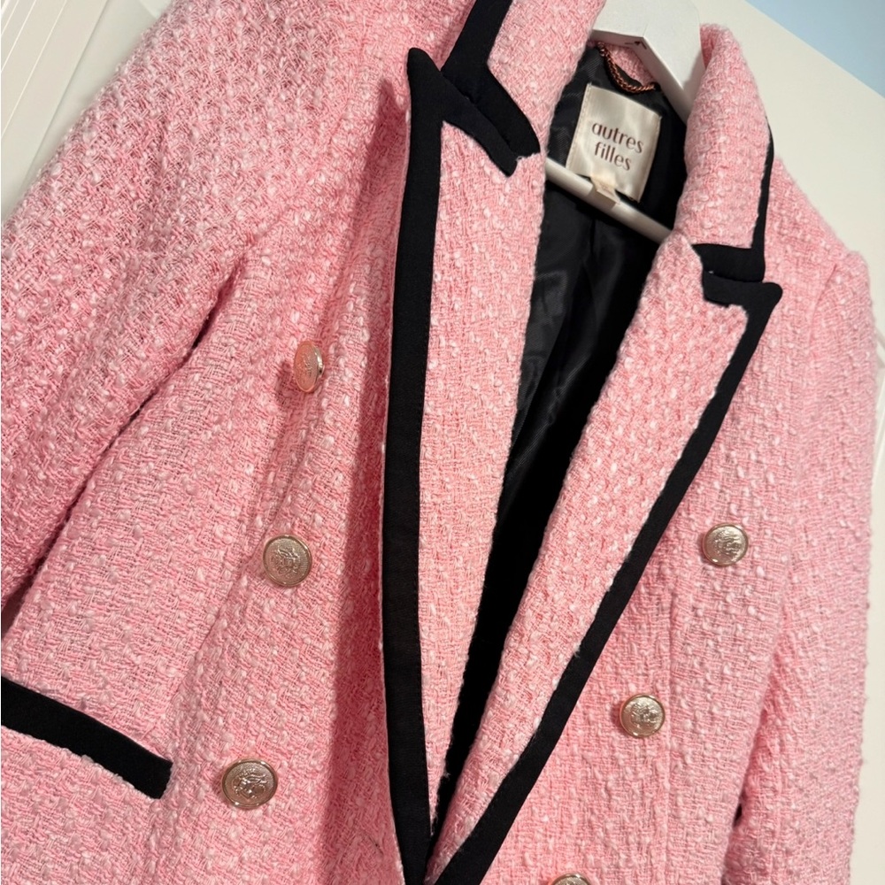 Autres Filles Pink Chanel Style Tweed Blazer - Picture 2 of 3